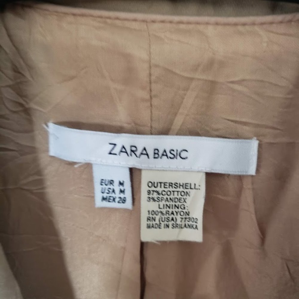 Zara Basic cream colored blazer Women's size M - Picture 3 of 3